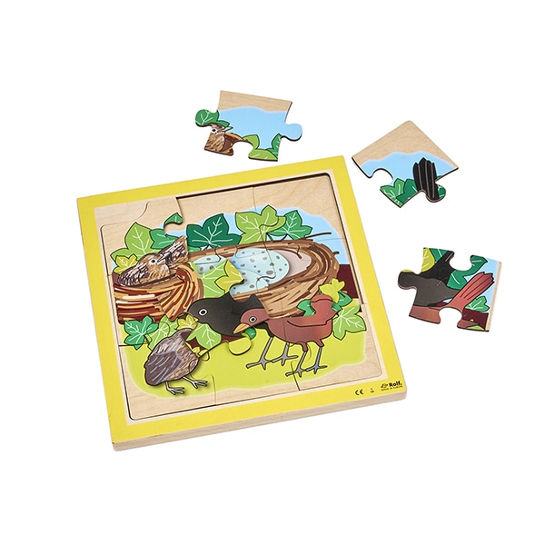 Growth Puzzle 4 layers Black Bird �i�����j