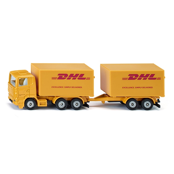 DHLトラック トレーラー付き